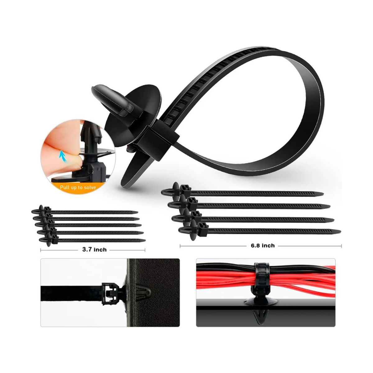 IMPORTCLICK - Kit 725 Clip Broche Retención Plástico Auto Lata Tapabarro