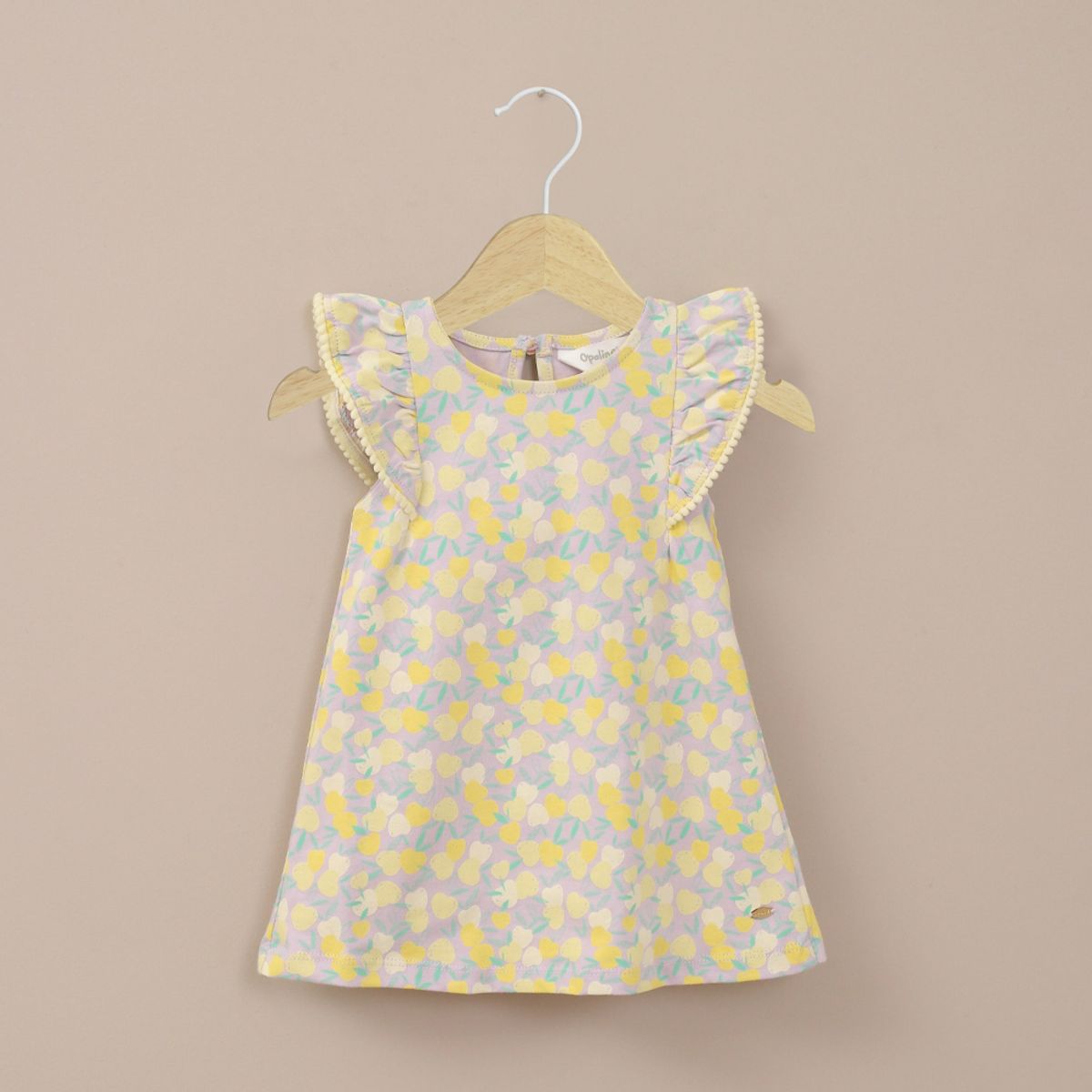 OPALINE - Vestido lila estampado de niña