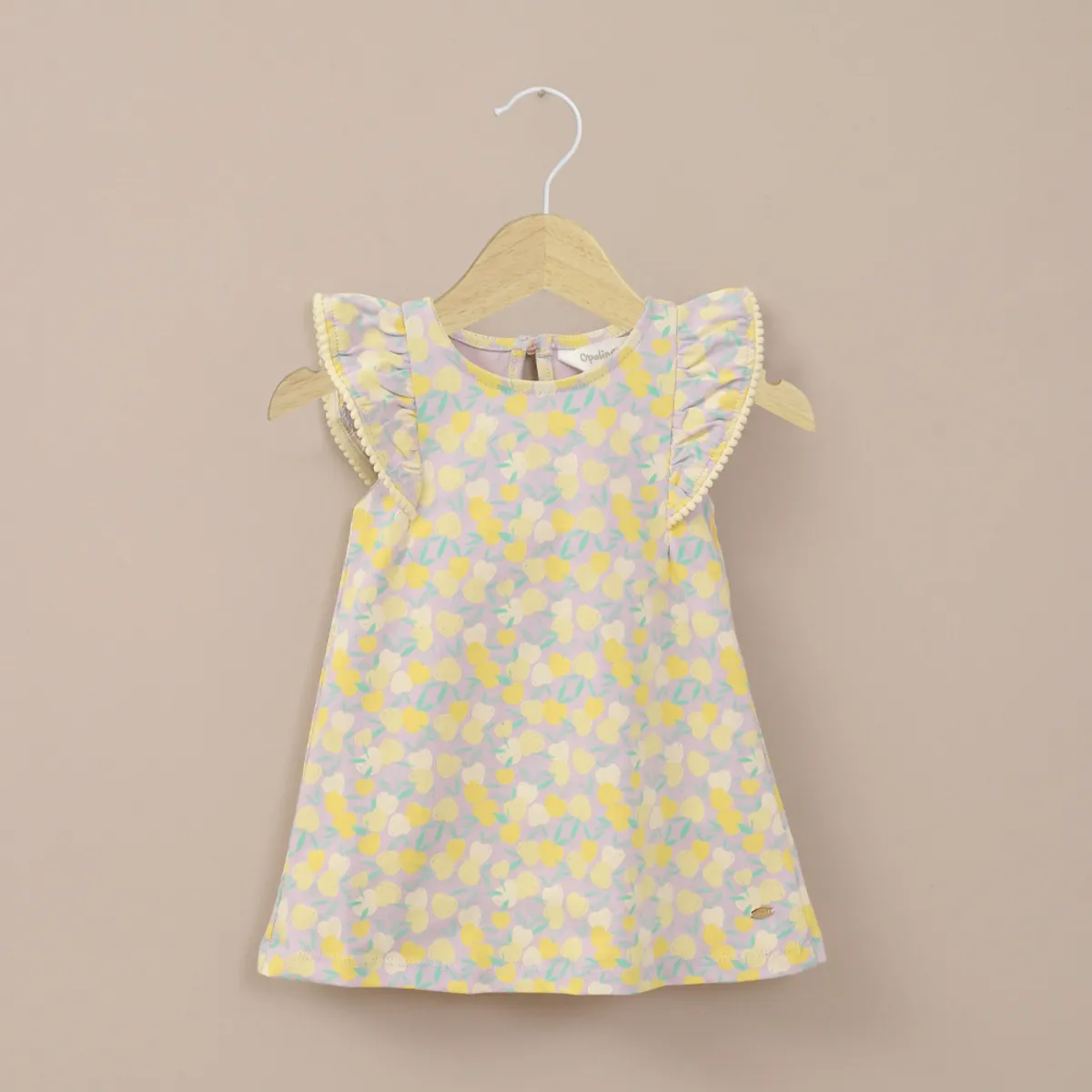 OPALINE - Vestido lila estampado de niña