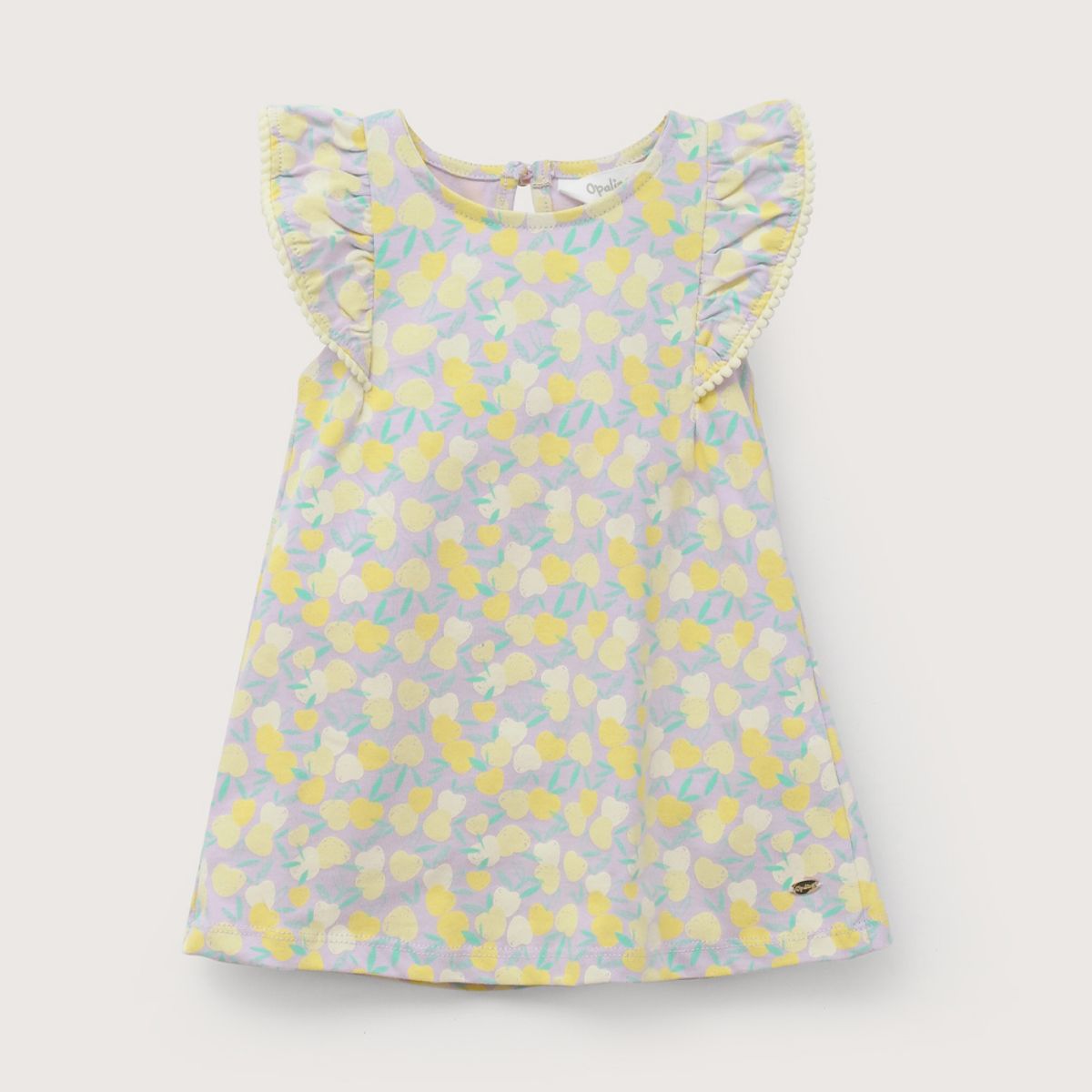 OPALINE - Vestido lila estampado de niña