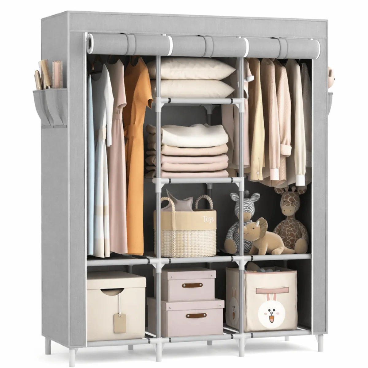 YEP S - Armario Closet Ropero Armable Grande Gris