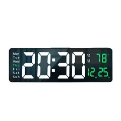 IMPORTCLICK - Reloj Digital Pared Decorativo 13" 49,4x,16,8x7 CM Negro