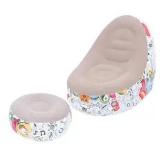 IMPORTCLICK - Sofá Tumbona Silla Inflable Reposa Pies Puff XL Inflador Beige