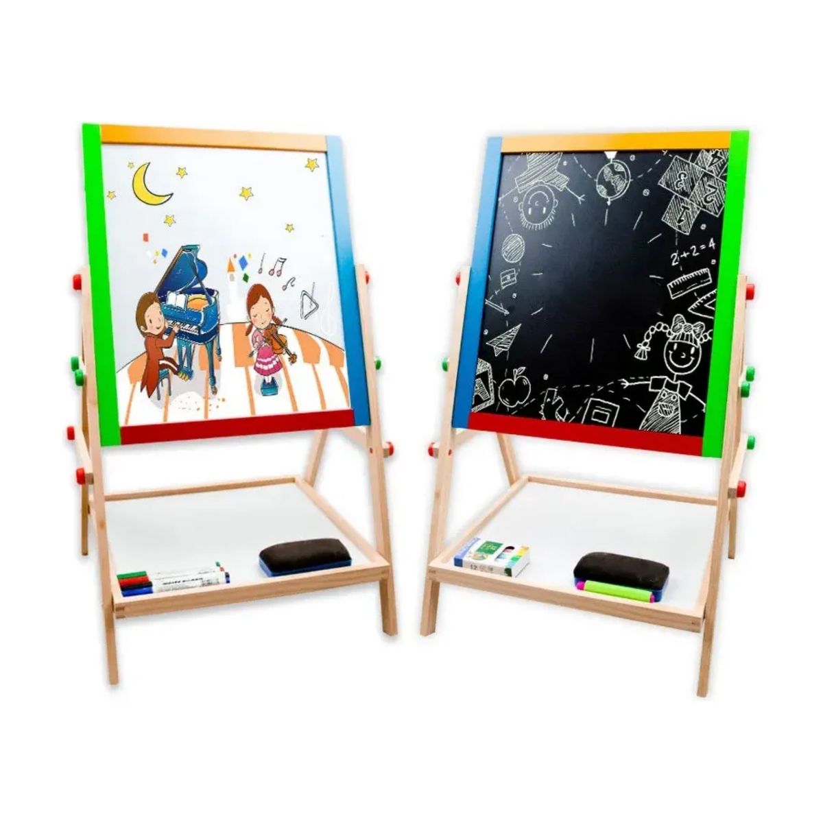 IMPORTCLICK - Pizarra Atril Niño Magnetica Tiza Plumon 35x38,5x64 CM