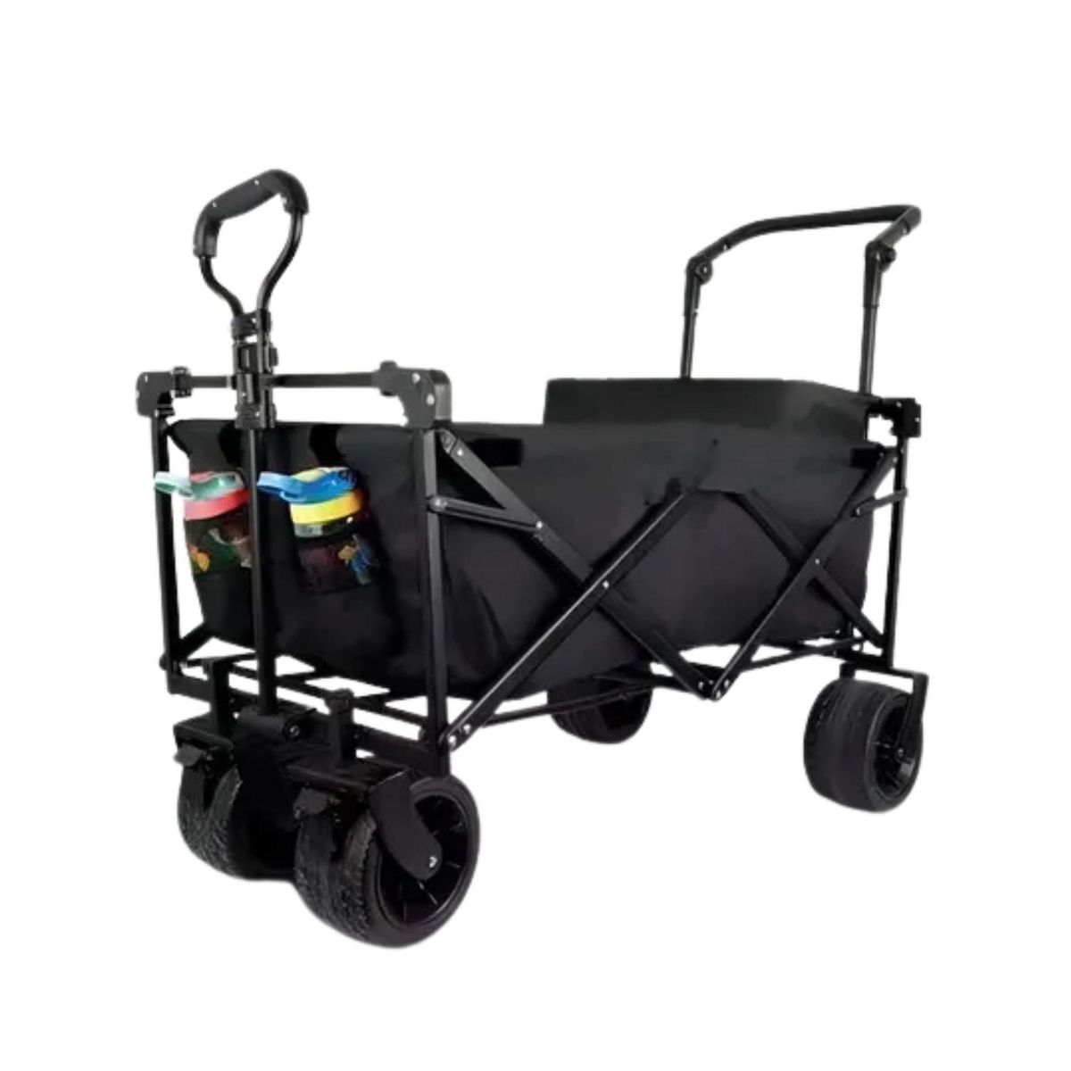 IMPORTCLICK - Carrito Carriola Plegable Portátil Exteriores Toldo Llantas 360º Negro