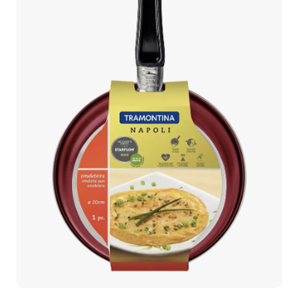 GENERICO - Sartén Doble Antiadherente para Tortillas Tramontina de 20 cm