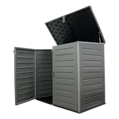 IMPORTCLICK - Bodega Baúl Multiuso Exterior Jardín 1170 LT Negro 82x140x125 CM