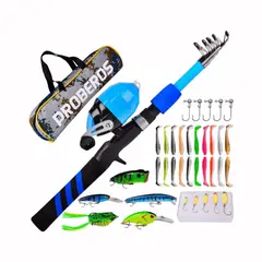 IMPORTCLICK - Kit Pesca Acesorio Completo Bolsa Carrete Caña 1,8 M