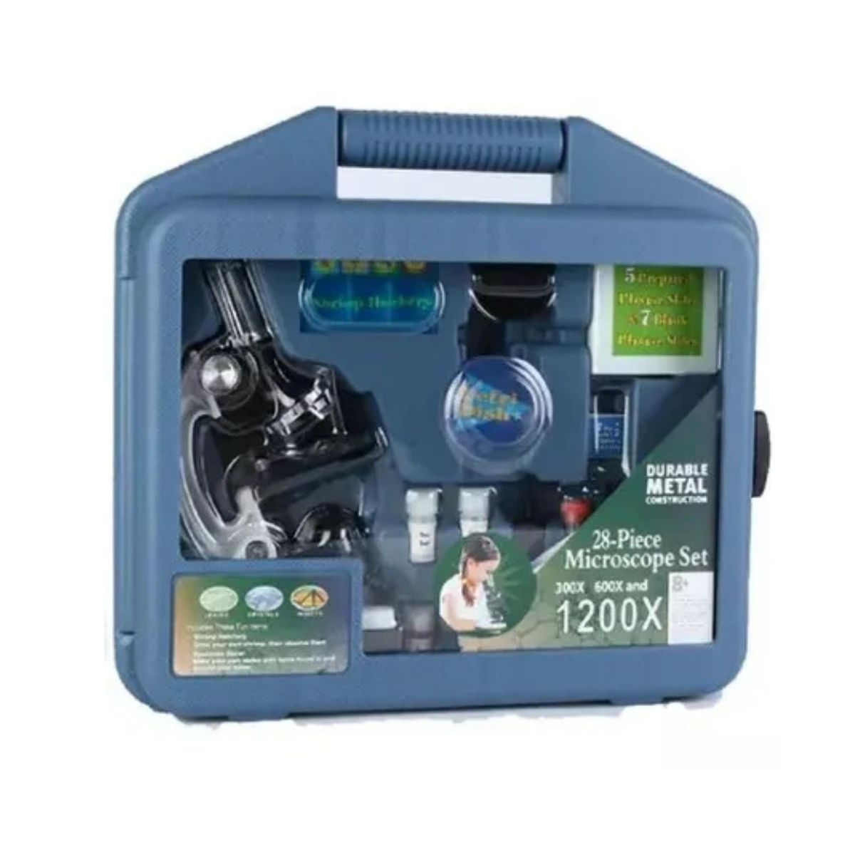 IMPORTCLICK - Microscopio Kit Accesorios 1200x Maletín Plástico