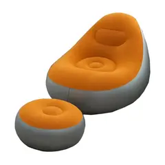 IMPORTCLICK - Sofá Tumbona Silla Inflable Reposa Pies Puff XL Inflador Naranja