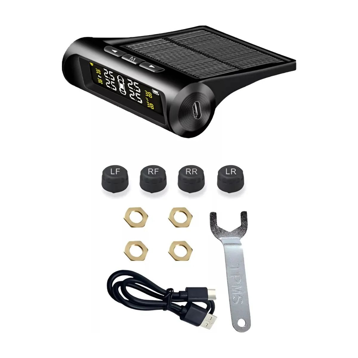 IMPORTCLICK - Monitoreo Sistema Presión Neumáticos Carga Solar 70x94x26,5 MM