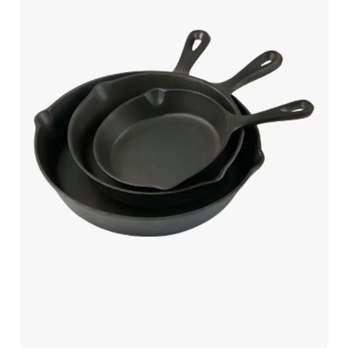GENERICO - Sartenes De Hierro Fundido Juego De Sartenes 3 Piezas Cukin Color Negro