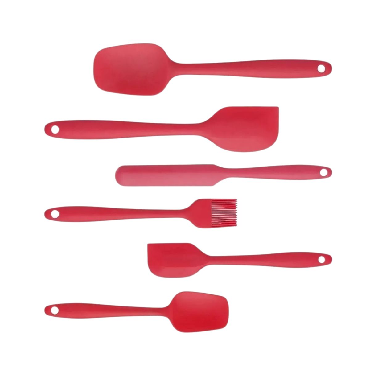 IMPORTCLICK - Set 6 Espátula Silicona Antiadherente Rojo