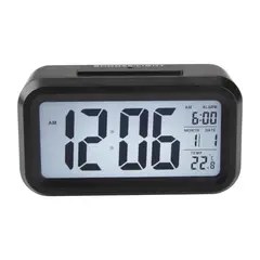 IMPORTCLICK - Reloj Despertador Pantalla LED Temperatura 14x7,5x4,5 CM Negro