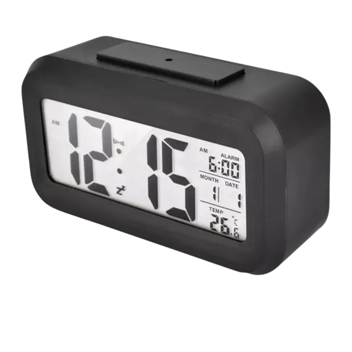 IMPORTCLICK - Reloj Despertador Pantalla LED Temperatura 14x7,5x4,5 CM Negro
