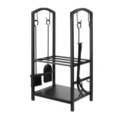 IMPORTCLICK - Leñero Doble Accesorios Chimenea 40x75x30 CM