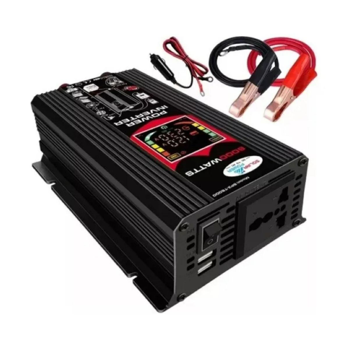 IMPORTCLICK - Inversor Corriente Coche Ferris 12v 220v 6000 Watt Negro