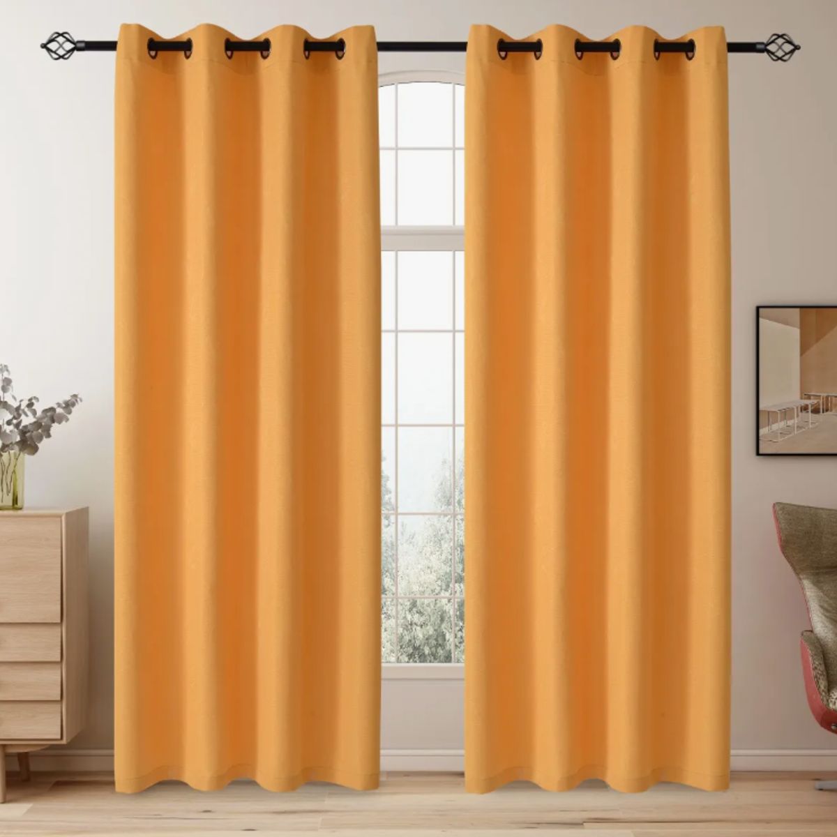 OKAY - Set Cortinas Hogar 2 Paños 140x220 Cm Diseño Turlipan