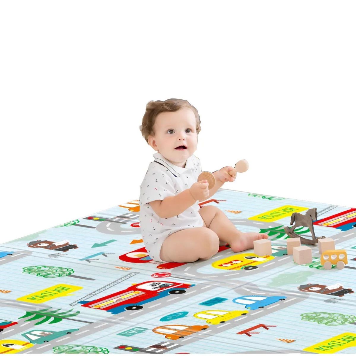 IMPORTCLICK - Alfombra Infantil Bebe Goma Eva Plegable Antigolpes 180x200