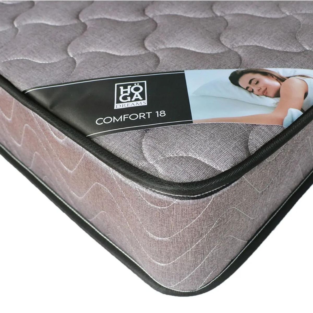IMPORTCLICK - Colchón Comprimido 2 Plaza Plus Bonnell 150x190x18 CM Gris