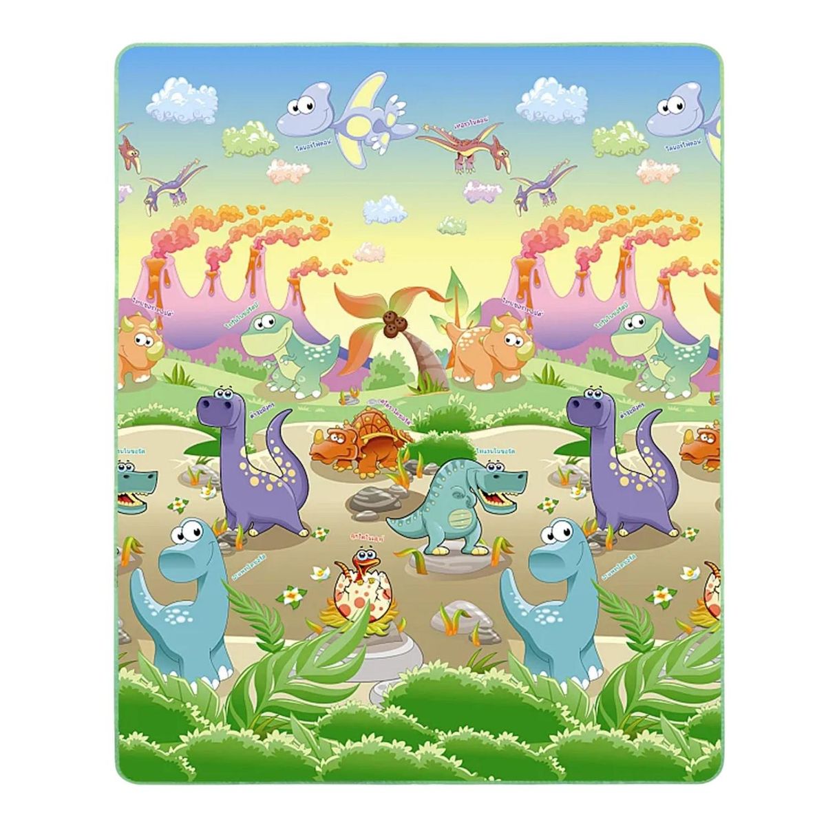 IMPORTCLICK - Alfombra Infantil Bebe Goma Eva Plegable Antigolpes 180x200 Dinosaurio