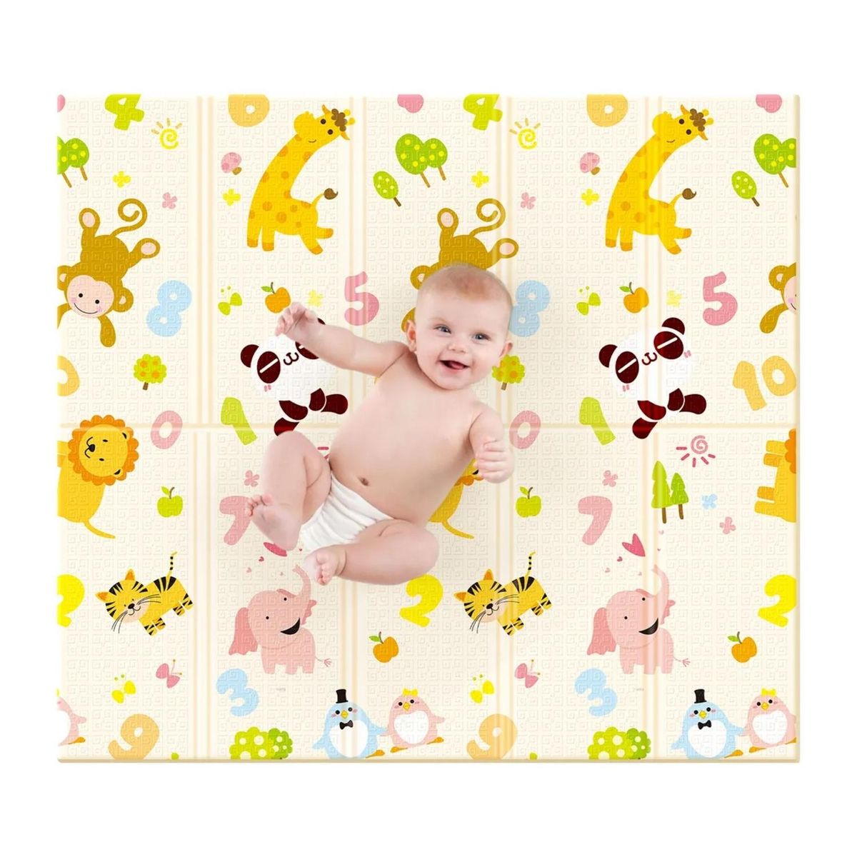 IMPORTCLICK - Alfombra Infantil Bebe Goma Eva Plegable Antigolpes 120x180 Numérico