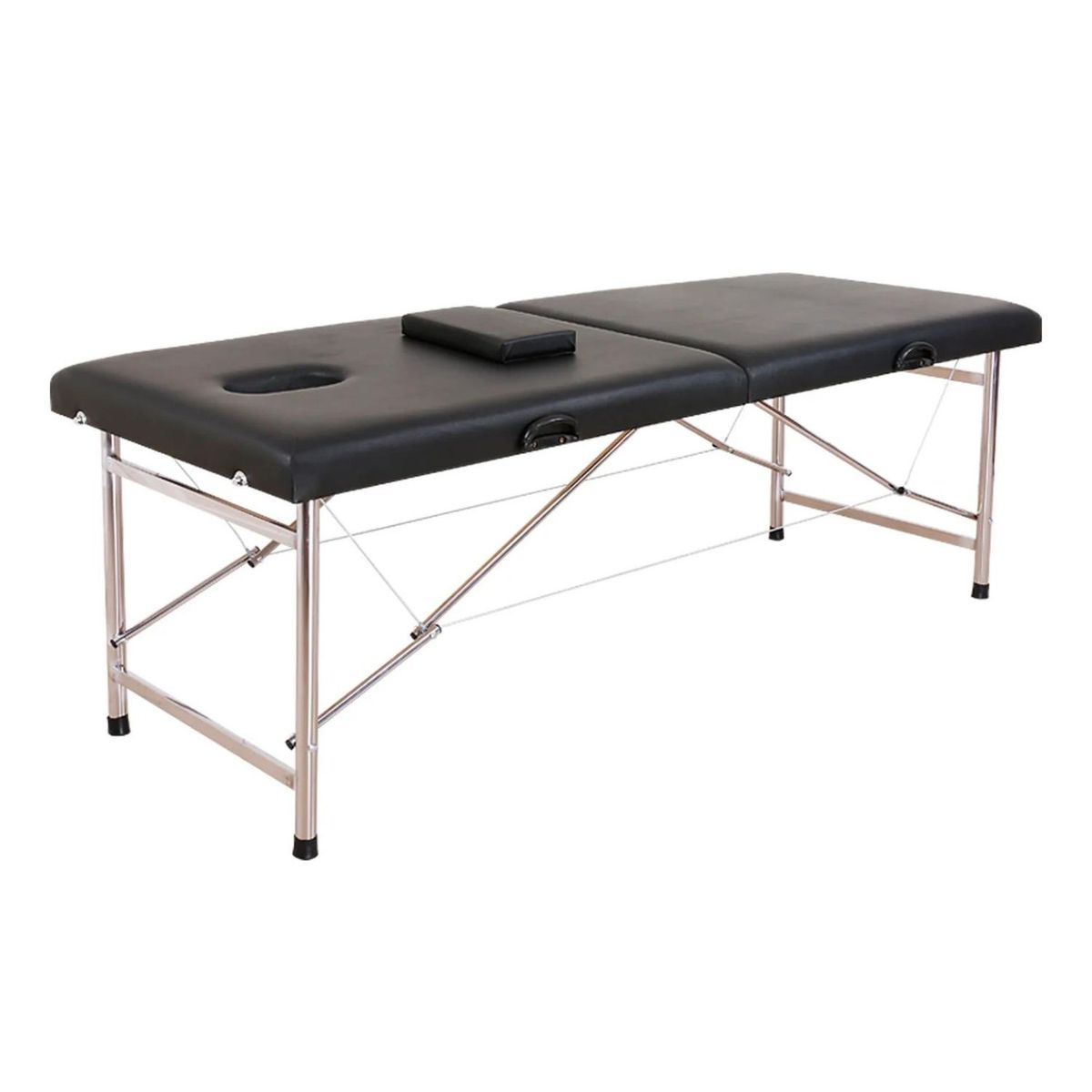 IMPORTCLICK - Camilla Plegable Portatil Masajes 2 Cuerpos 180x60x65 CM Negro