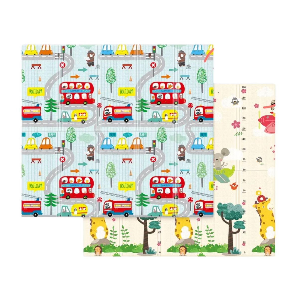 IMPORTCLICK - Alfombra Infantil Bebe Goma Eva Plegable Antigolpes 120x180 Autos