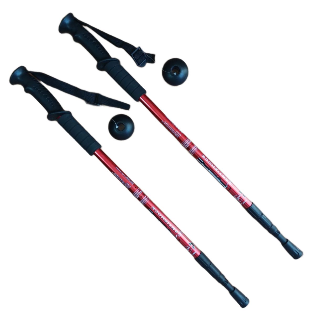 GENERICO - Pack 2 Bastones Trekking Palos Senderismo 3 Tramos Antishock