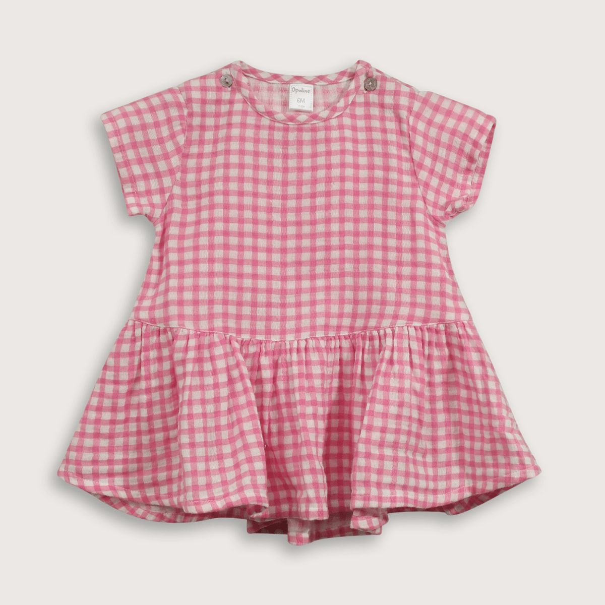 OPALINE - Vestido Manga Corta Rosado de Niña