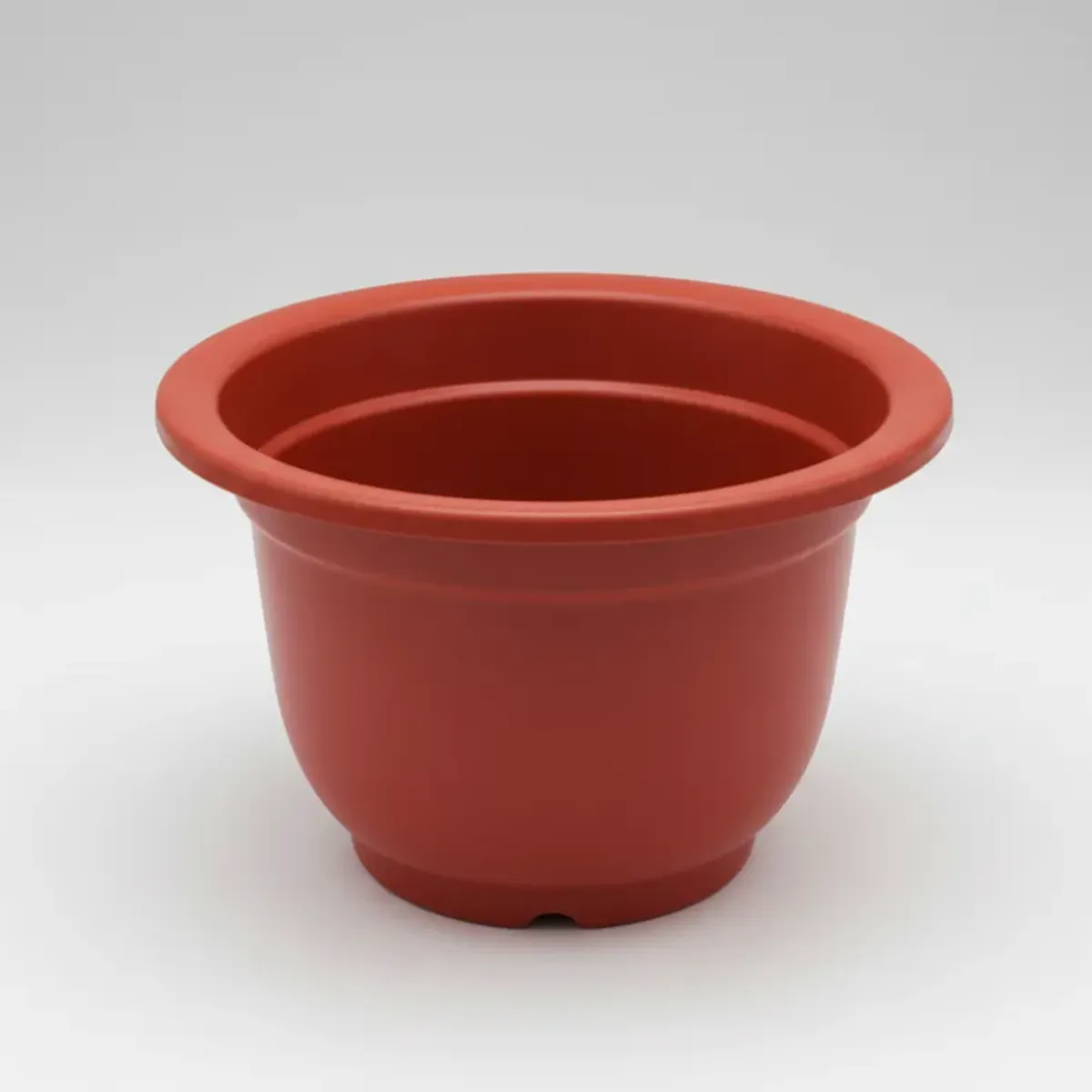 GENERICO - x3 Macetero Plástico Redondo 30cm Color Ladrillo Jardín