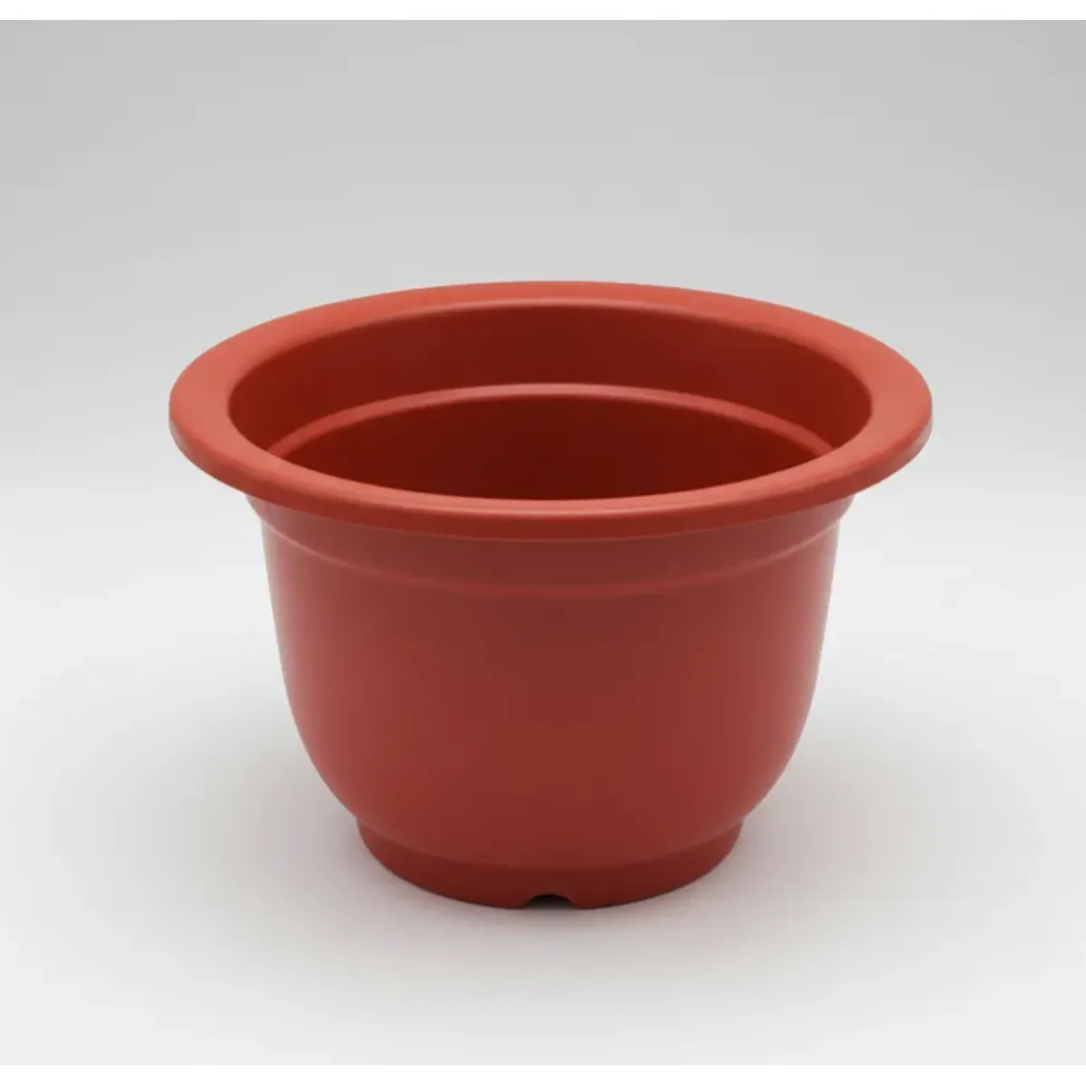 GENERICO - x3 Macetero Plástico Redondo 30cm Color Ladrillo Jardín