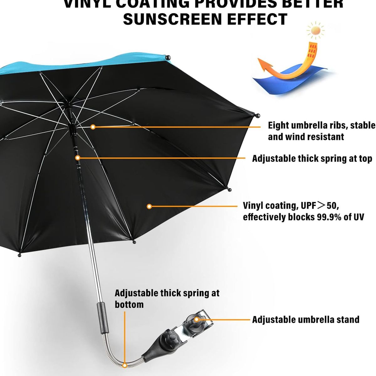 MOVI - SOMBRILLA  Y PARAGUA CON FILTRO UV PARA COCHES DE BEBE
