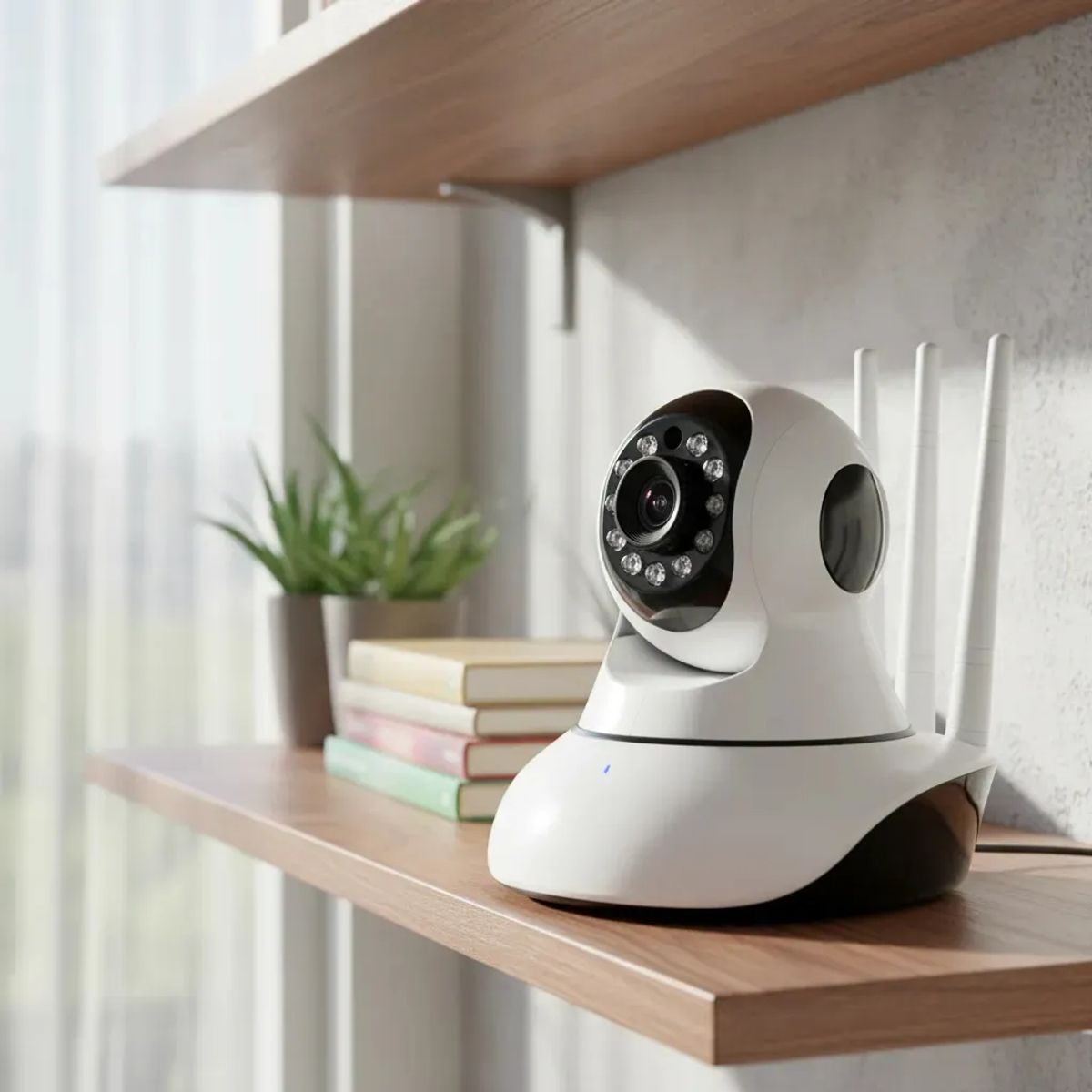 GENERICO - Camara Ip Wifi Hd Motorizada Vision Nocturna 360° Blanco