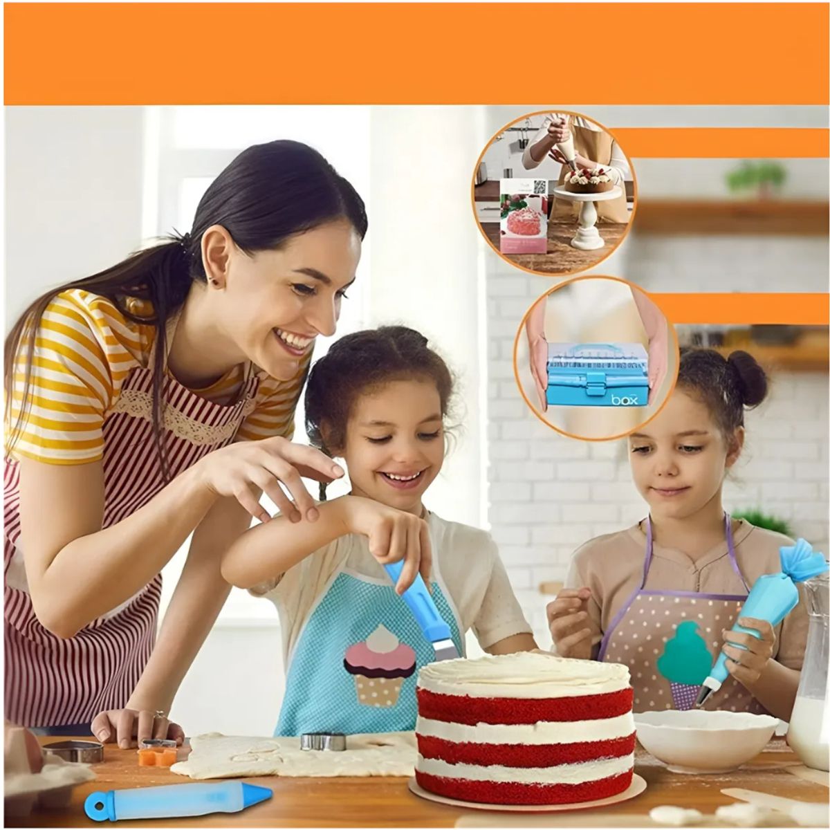 GENERICO - Set De Pasteleria Kit Decoración Para Reposteria 236pcs azul BELUG