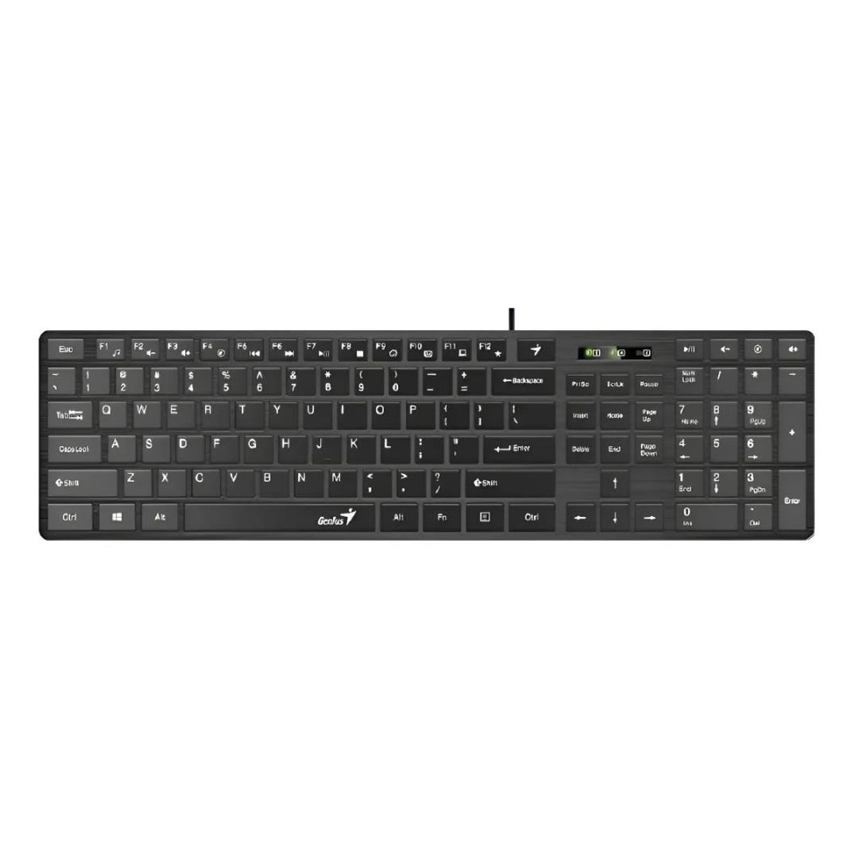 GENIUS - Teclado Usb Español Chocolate Genius Slimstar 126 Copilot Español