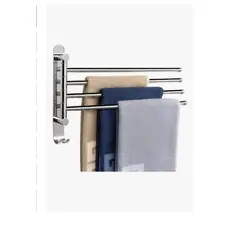 GENERICO - Colgador De Toalla Acero Inoxidable 4 Brazos 180 Grados