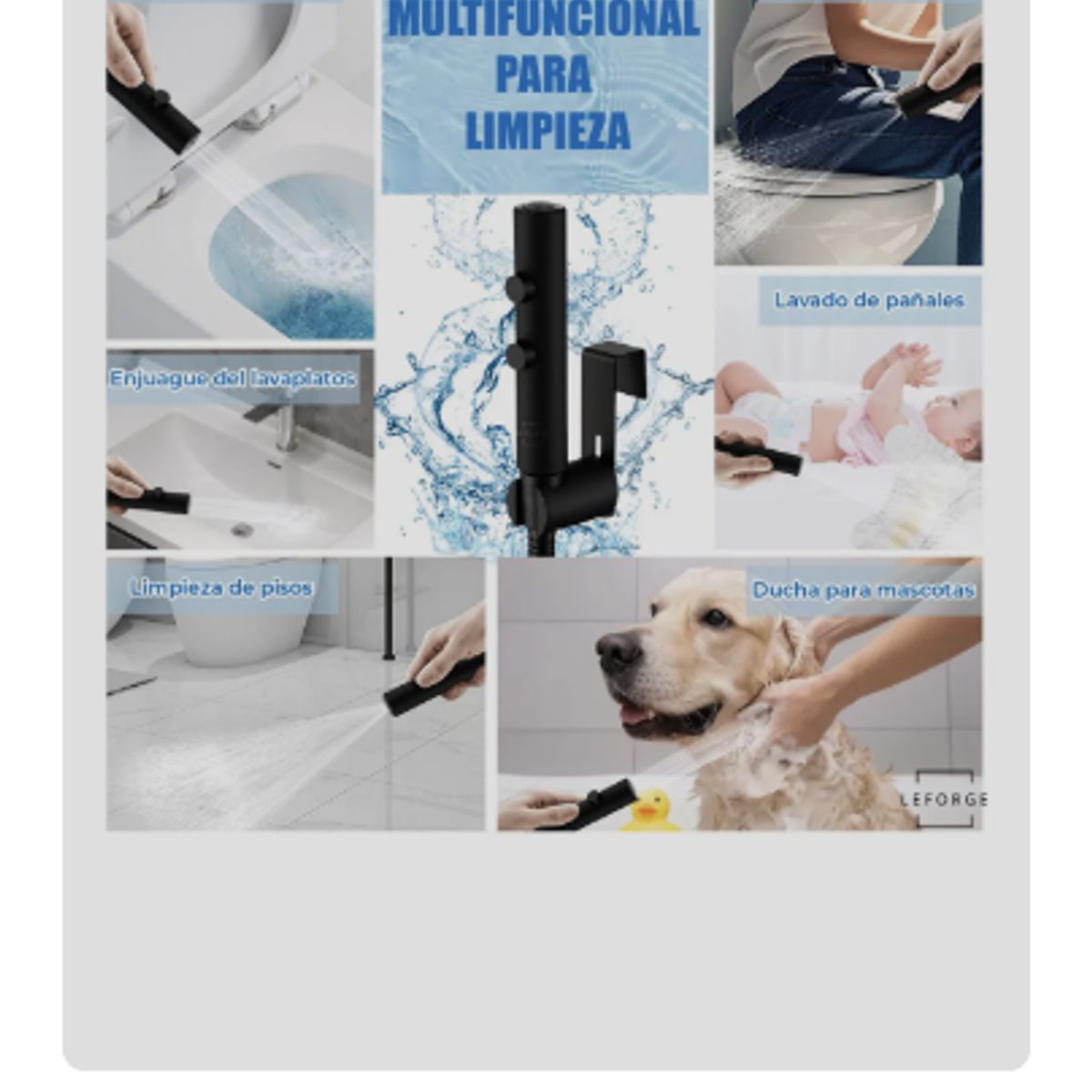 GENERICO - Ducha Bidet Arabe Llave Wc Baño Inodoro 2 Modos Acero Inox