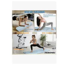 GENERICO - Mat Yoga Antideslizante Plegable 8mm TPE Azul