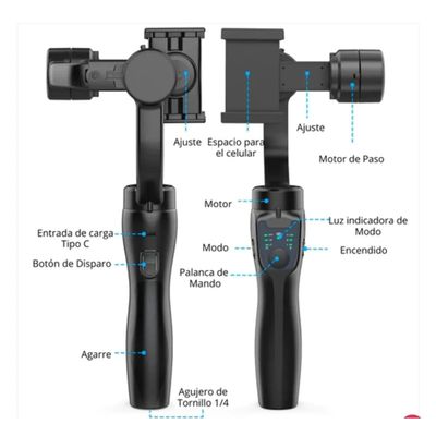 Imagen 2 del producto Estabilizador De Teléfono Celular Gimbal H4 Para Videos Antivibración