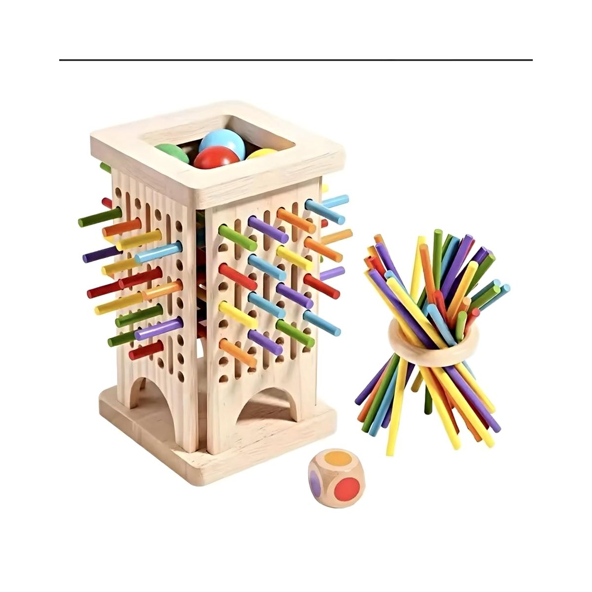 GENERICO - Juguete Montessori de Madera  Torre Didáctica Sensorial