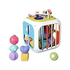 GENERICO - Cubo Didáctico 7 en 1 para Bebés Juguete Sensorial Educativo Multicolor