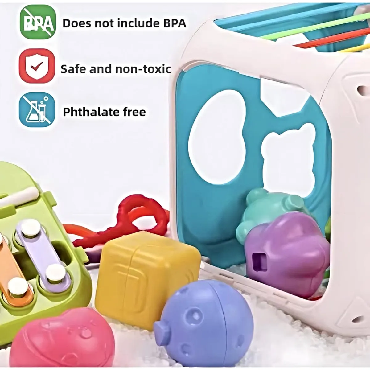 GENERICO - Cubo Didáctico 7 en 1 para Bebés  Juguete Sensorial Educativo Multicolor