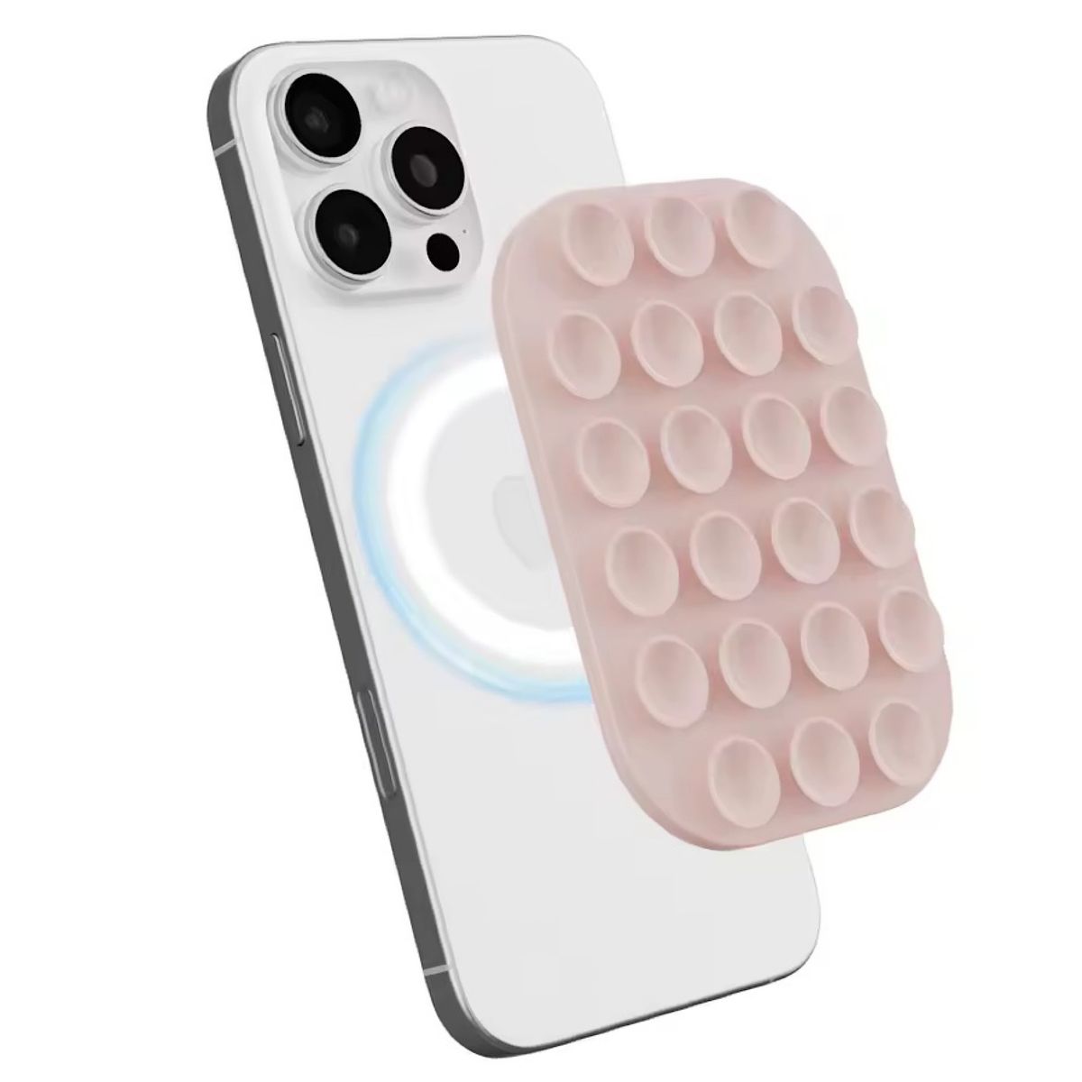 GENERICO - Soporte Con Ventosa De Silicona Con Magsafe-Rosado