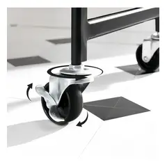 GENERICO - Organizador Metalico Con Ruedas Hogar Organizador Carro Color Negro