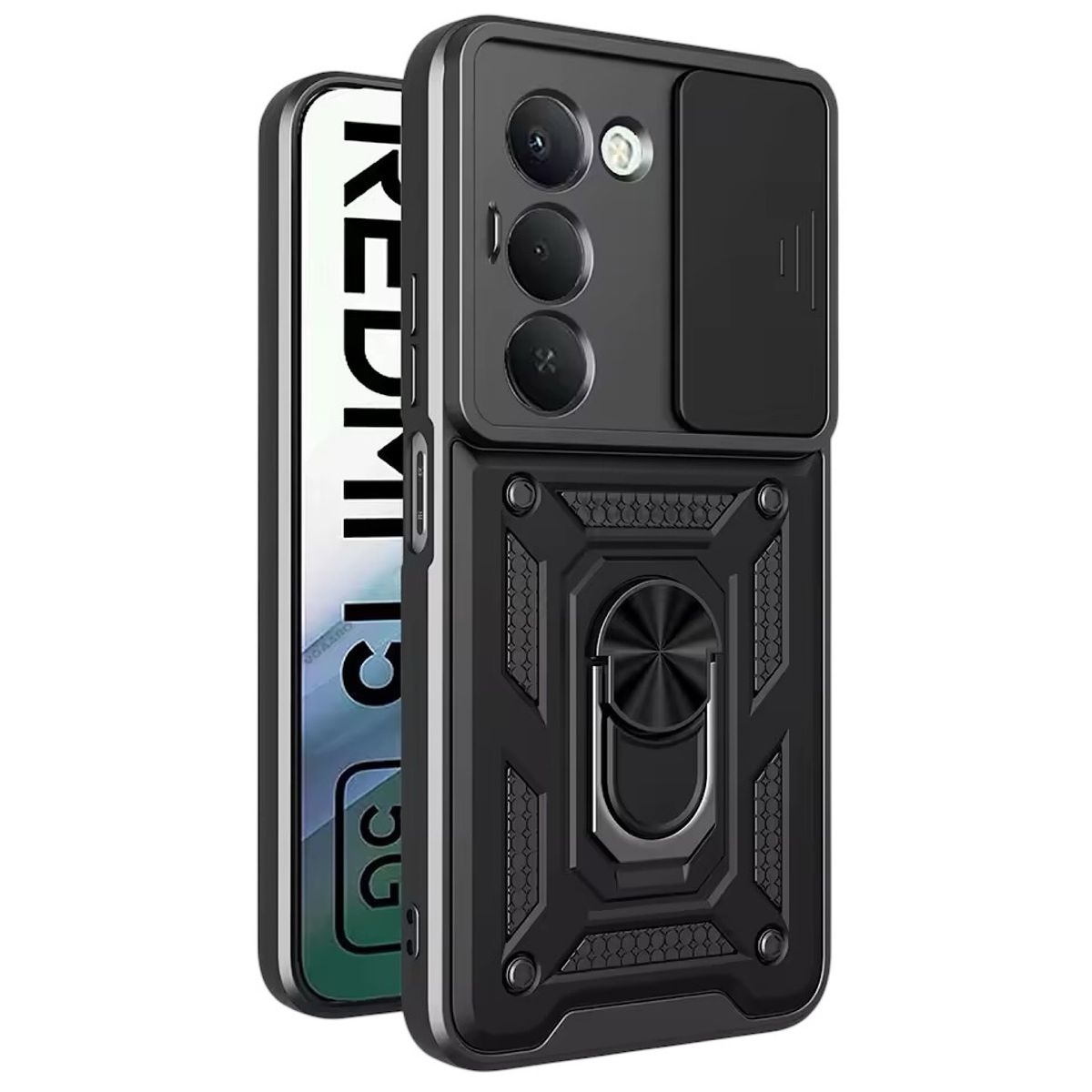 GENERICO - Carcasa Armor Anillo Para Xiaomi Redmi 15 4G