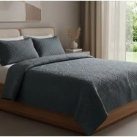 Cubrecama Quilt Super King Gris oscuro