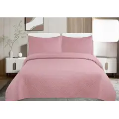 GENERICO - Cubrecama Quilt Super King , rosa