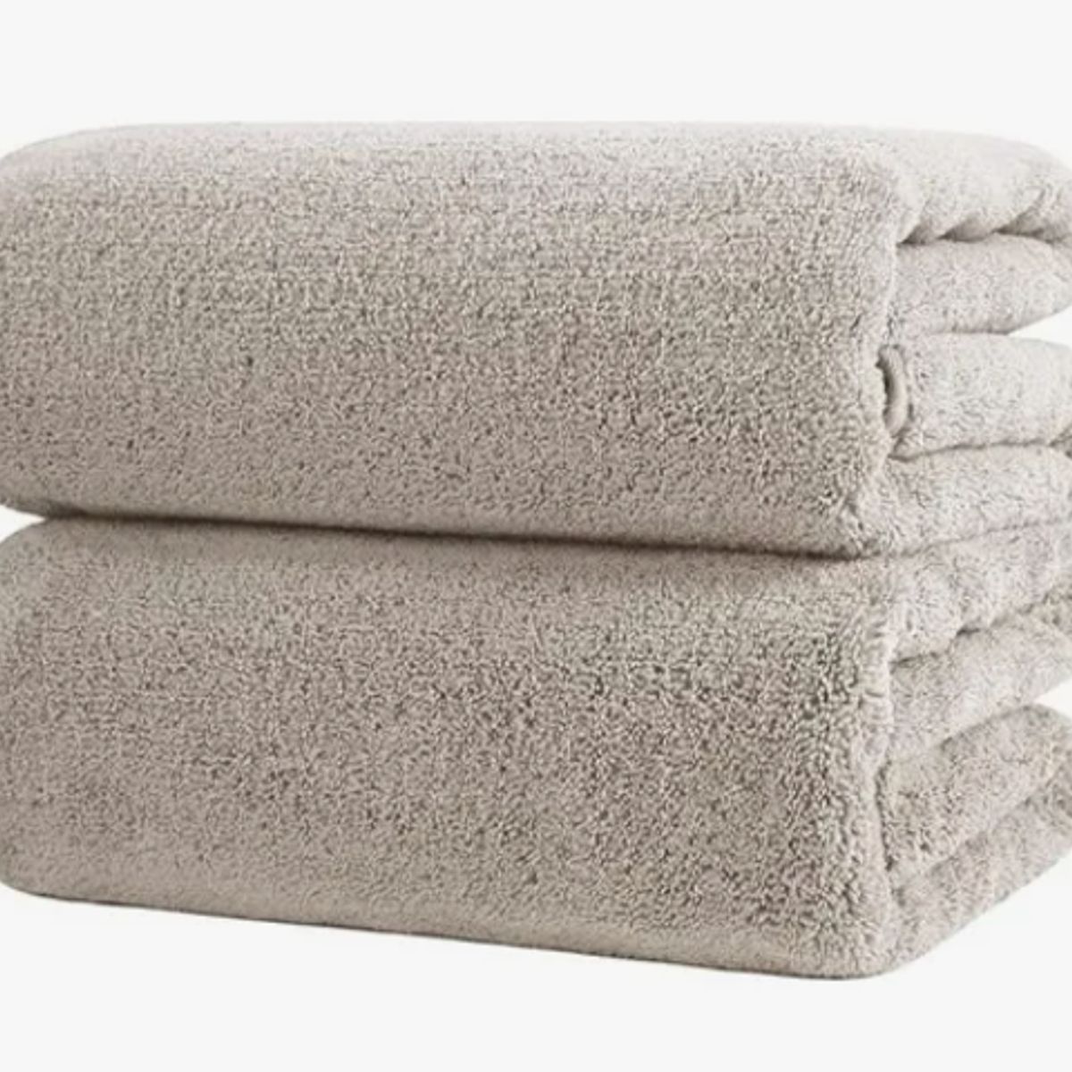 GENERICO - Set 2 Toallas Grande De Baño Toallon 100x140cm Microfibra Beige Set 2 Toallon Microfibra