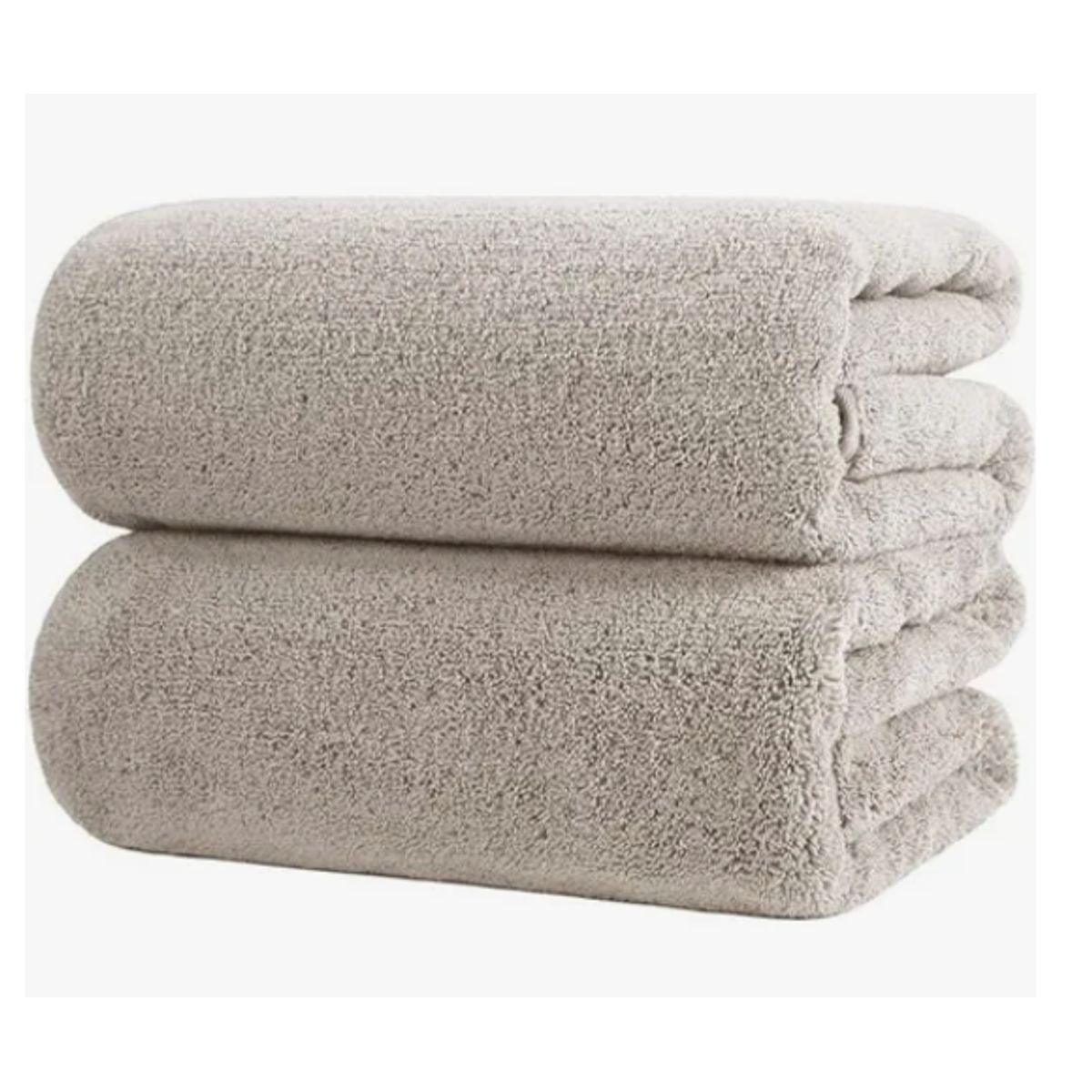 GENERICO - Set 2 Toallas Grande De Baño Toallon 100x140cm Microfibra Beige Set 2 Toallon Microfibra